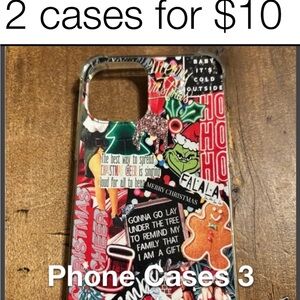 Festive Christmas Themed Phone Case - Multicolor